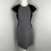 J. Crew Dresses | J.Crew Suiting Black And Navy Blue Stripe Wool Blend Pencil Dress Size 6 | Color: Black | Size: 6