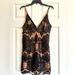 Free People Dresses | Free People Night Shimmers Nude Dress With Black Sequence Lace | Color: Black/Cream | Size: 6