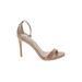 Steve Madden Heels: Tan Solid Shoes - Women's Size 8 1/2 - Open Toe