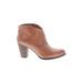 Ugg Ankle Boots: Brown Print Shoes - Women's Size 7 1/2 - Almond Toe