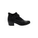 Klogs Ankle Boots: Black Solid Shoes - Women's Size 6 1/2 - Round Toe