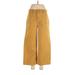 Point Sur Jeans - High Rise Wide Leg Boyfriend: Yellow Bottoms - Women's Size 29 Petite - Stonewash