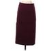 Ann Taylor LOFT Casual Midi Skirt Long: Burgundy Bottoms - Women's Size X-Small