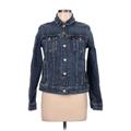 Levi's Denim Jacket: Short Blue Print Jackets & Outerwear - Women's Size Large