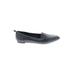 Apt. 9 Flats: Smoking Flat Chunky Heel Work Black Print Shoes - Women's Size 8 1/2 - Almond Toe