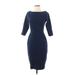 Boden Casual Dress - Sheath: Blue Solid Dresses - Women's Size 6 Petite