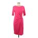 Philosophy Republic Clothing Cocktail Dress - Sheath Scoop Neck Short sleeves: Pink Print Dresses - Women's Size Medium