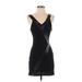 Sally Miller Casual Dress - Mini: Black Solid Dresses - Women's Size X-Small