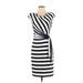 Lauren by Ralph Lauren Casual Dress - Sheath: White Stripes Dresses - Women's Size 2