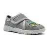Hausschuh RICHTER "Mailo", Kinder, Gr. 35, Normalschaft, grau (grau, traktor), Textil, bedruckt, casual, Schuhe, Klettschuh, Kindergarten Schuh mit Traktor-Motiv
