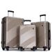 3 Piece Luggage Sets PC&ABS Lightweight Suitcase with Two Hooks, Spinner Wheels, (size of 20/24/28)