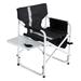 Weather Resistant Oxford Cloth Chair Outdoor Club Chair Portable Aluminum Camping Chair with Side Table and Storage Pockets