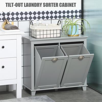 Tilt-Out Laundry Sorter Cabinet