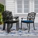 Cast Aluminum Outdoor Dining Armchair with Cushion (Set of 4)