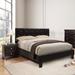 Lury Contemporary Black Faux Leather Upholstered Tufted 2-Piece Platform Bedroom Set by Furniture of America