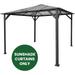 Hanover Polyester Sunshade Curtains for 10-Ft. x 10-Ft. Aluminum/Polycarbonate Gazebo (Set of 4 Panels) - N/A