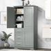 Tall and Wide Storage Cabinet with Doors for Bathroom/Office,Three Drawers