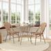 Indoor/Outdoor Commercial French Bistro Set with Table and Two Chairs