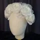 Diadème de mariée en crêpe fleur de rose bandeau de rêve accessoires pour cheveux