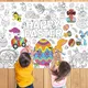 Happy Easter Coloring Books for Kids Coloring Poster Large Coloring Tablecloth for Boys Girls