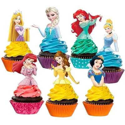 7pcs Disney Princess Decopics Cupcake Topper Picks Princess Cupcake Toppers Birthday Cake