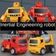 MKTOYS Transformation Robot Toys for Children Excavator Trucks Kids Gift Firefighting Truck