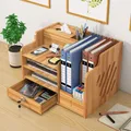 Lychee Life Multi-Layer Desktop Storage Box Pen Holder Storage Box File Shelf Creative Bookshelf