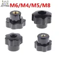 Hot Plastic Carbon Steel Galvanization Male Thread Star Shaped Head Clamping Nuts Knob For Industry