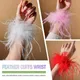 Natural Ostrich Feather Wrist Cuffs Women Hair Accessories Furry Bracelets Fashion Luxury Feather