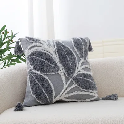45x45cm getufteter Kissen bezug mit Quaste Mori Stil Wohnkultur dekorative Kissen bezug Sofa Funda Image