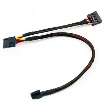 Mini 6Pin zu 15Pin X2 SATA Power Kabel für DELL Vostro 3650 3653 3655 Desktop Computer HDD SSD