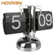 HOOMIN Digital Clock Desktop Retro Auto Flip Clock Internal Gear Operated Operated Quartz Home