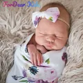 Newborn Baby Boy And Girl Floral Sleeping Bag Sleep Sack Wrap Swaddle+Headband Set 0-6M Baby