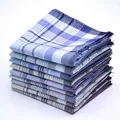 5Pcs Multicolor Plaid Stripe Men Pocket Squares Business Chest Towel Pocket Hanky Handkerchiefs