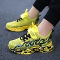 Childrens Tennis Shoes Mesh Breathable Running Shoes 2023 New Lightweight Non-slip Sports Shoes Boys