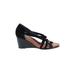 Gentle Souls Wedges: Black Print Shoes - Women's Size 7 1/2 - Open Toe