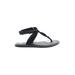 Sandals: Black Solid Shoes - Women's Size 10 - Open Toe