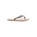 Shade & Shore Flip Flops: Black Solid Shoes - Women's Size 9 - Open Toe