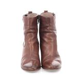 Alberto Fermani Ankle Boots: Brown Solid Shoes - Women's Size 41 - Round Toe