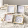 Resin Square Picture Frame Nordic Photo Holder 14X14 16X16 19X19cm Wooden Picture Frames For Wall