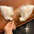 Interrupteur bandeau d'oreille de chat avec queue bandeau blanc et noir plug anal en fourrure pour