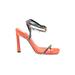 ASOS Heels: Orange Solid Shoes - Women's Size 7 - Open Toe