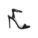 Steve Madden Heels: Black Print Shoes - Women's Size 8 - Open Toe