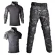 Uniforme militaire Airsoft pour homme pantalon cargo et coussinets imbibés de camouflage de