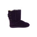 Bearpaw Boots: Winter Boots Wedge Casual Purple Solid Shoes - Women's Size 9 - Round Toe