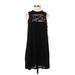 O'Neill Casual Dress - Shift High Neck Sleeveless: Black Print Dresses - New - Women's Size Small