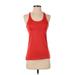 Nike Active Tank Top: Red Solid Activewear - Women's Size Small