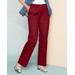 Blair Women's Classic Comfort® Straight Leg Pull-On Pants - Red - M - Misses