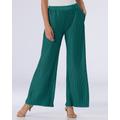 Blair Women's Pretty Pleat Pants - Green - PXL - Petite