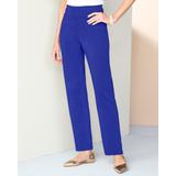 Blair Women's Go Everywhere Straight Leg Pull-On Knit Pants - Blue - S - Misses